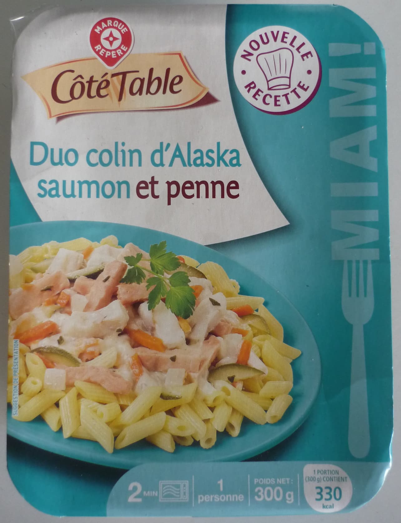 Marque Repère Duo colin d'Alaska saumon et penne packshot