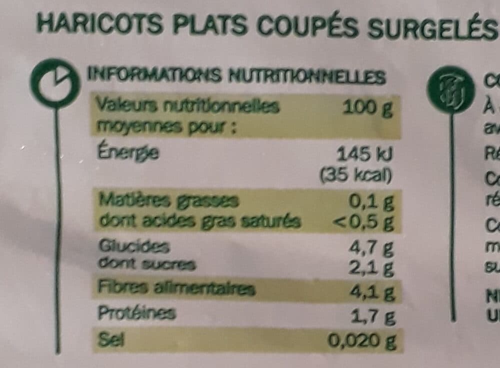 Marque Repère Haricots plats coupés packshot