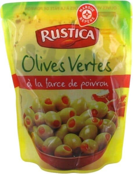 Marque Repère Olives vertes farcies au poivron packshot