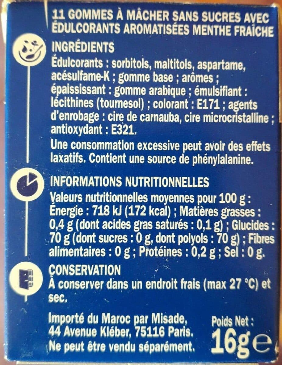 Marque Repère Chewing gum menthe fraîche packshot