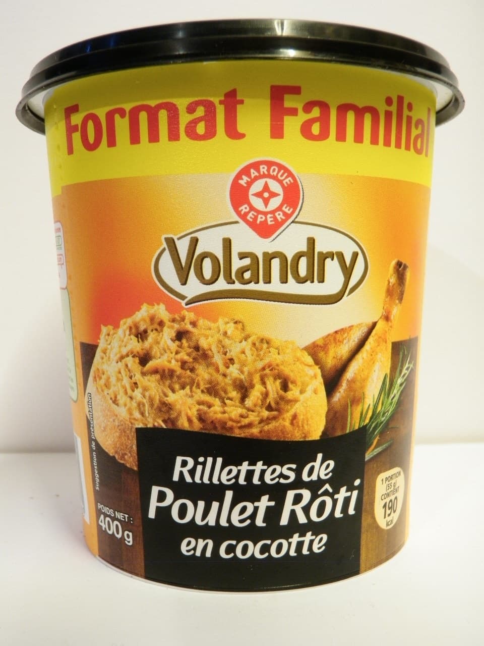 Marque Repère Rillettes de Poulet Rôti en cocotte - Format Familial packshot