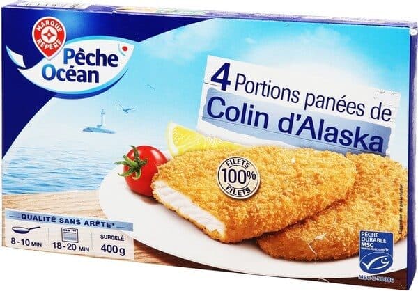 Marque Repère Filets de colin d'alaska panés (pêche durable MSC) x 4 packshot