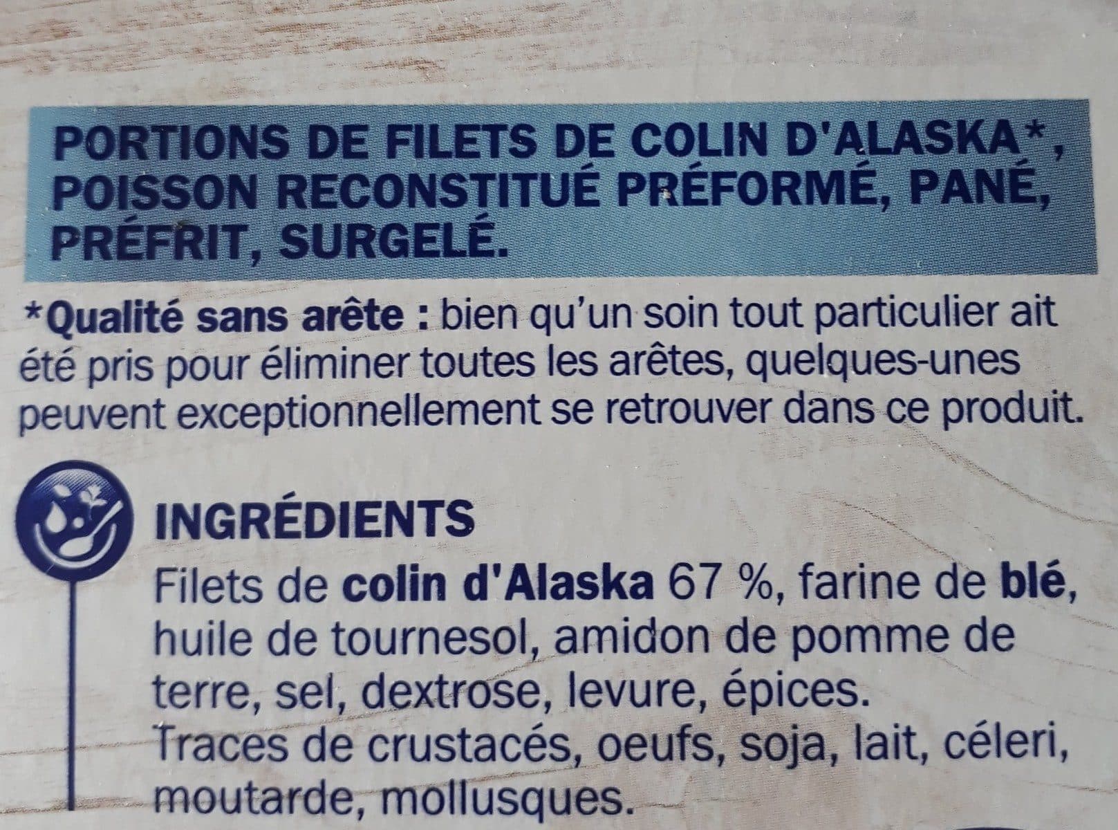 Marque Repère Filets de colin d'alaska panés (pêche durable MSC) x 4 packshot