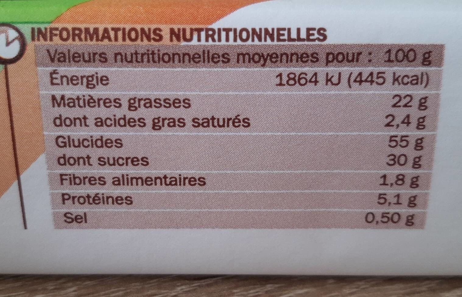Marque Repère La madeleine longue Coeur fondant Goût Choco Noisette packshot