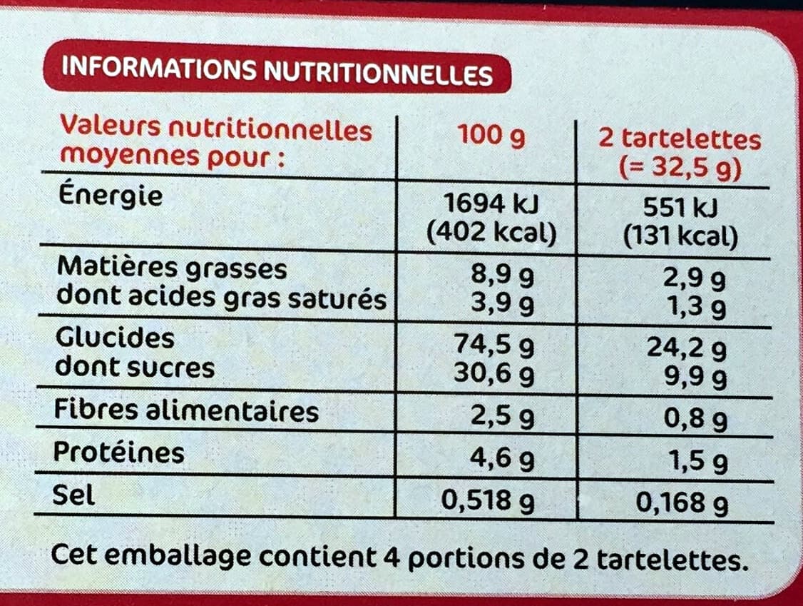 Marque Repère Tartelettes à la fraise x 8 packshot
