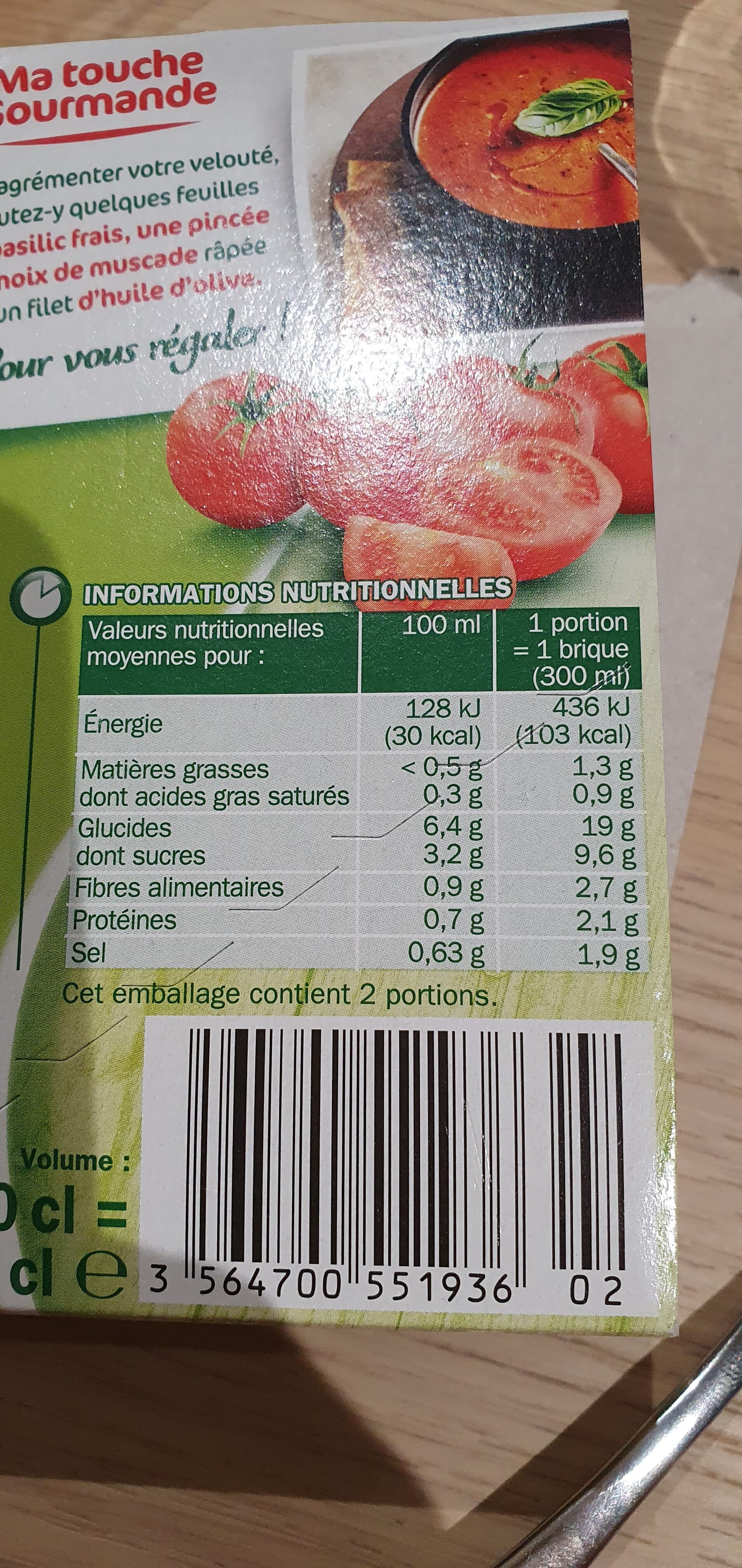 Marque Repère Velouté de Tomates packshot