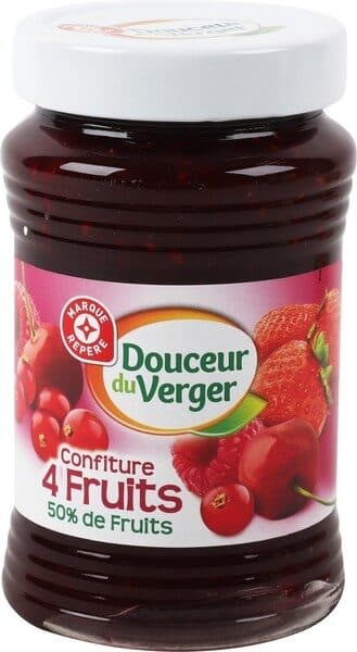Marque Repère Confiture 4 fruits rouges packshot