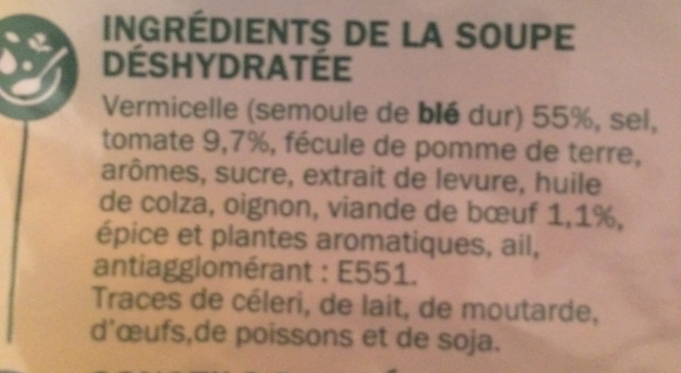 Marque Repère Soupe boeuf tomates vermicelles packshot