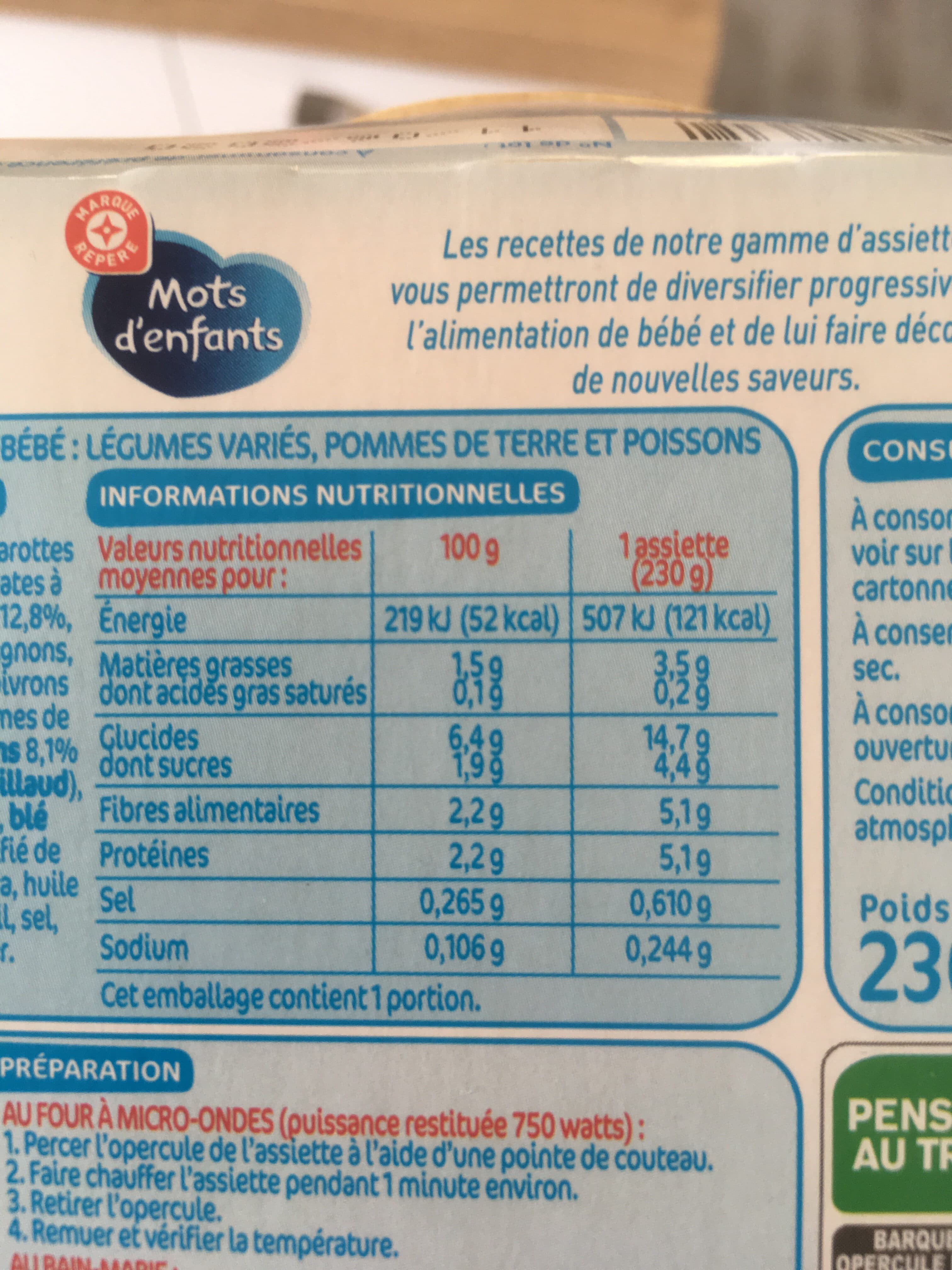 Mots d'Enfants Petit pot cassilette de legumes et duo de poissons packshot