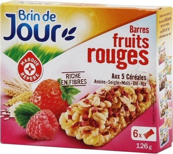 Marque Repère Barres céréales fruits rouges x 6 packshot