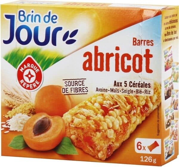 Marque Repère Barres céréales abricot x 6 packshot