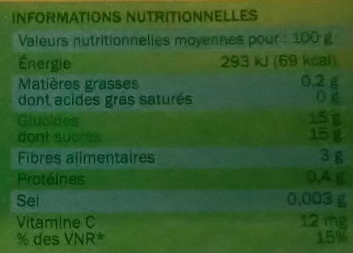 Marque Repère Coeurs de fruits avec morceaux de poire packshot