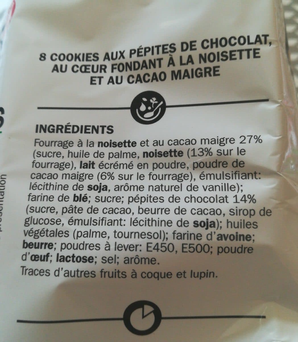 Marque Repère Cookies premium coeur fondant à la noisette packshot