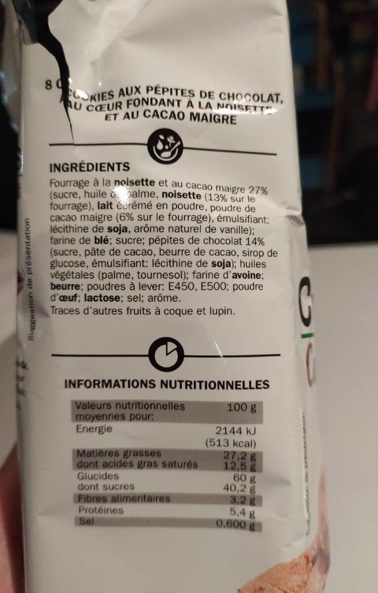 Marque Repère Cookies premium coeur fondant à la noisette packshot