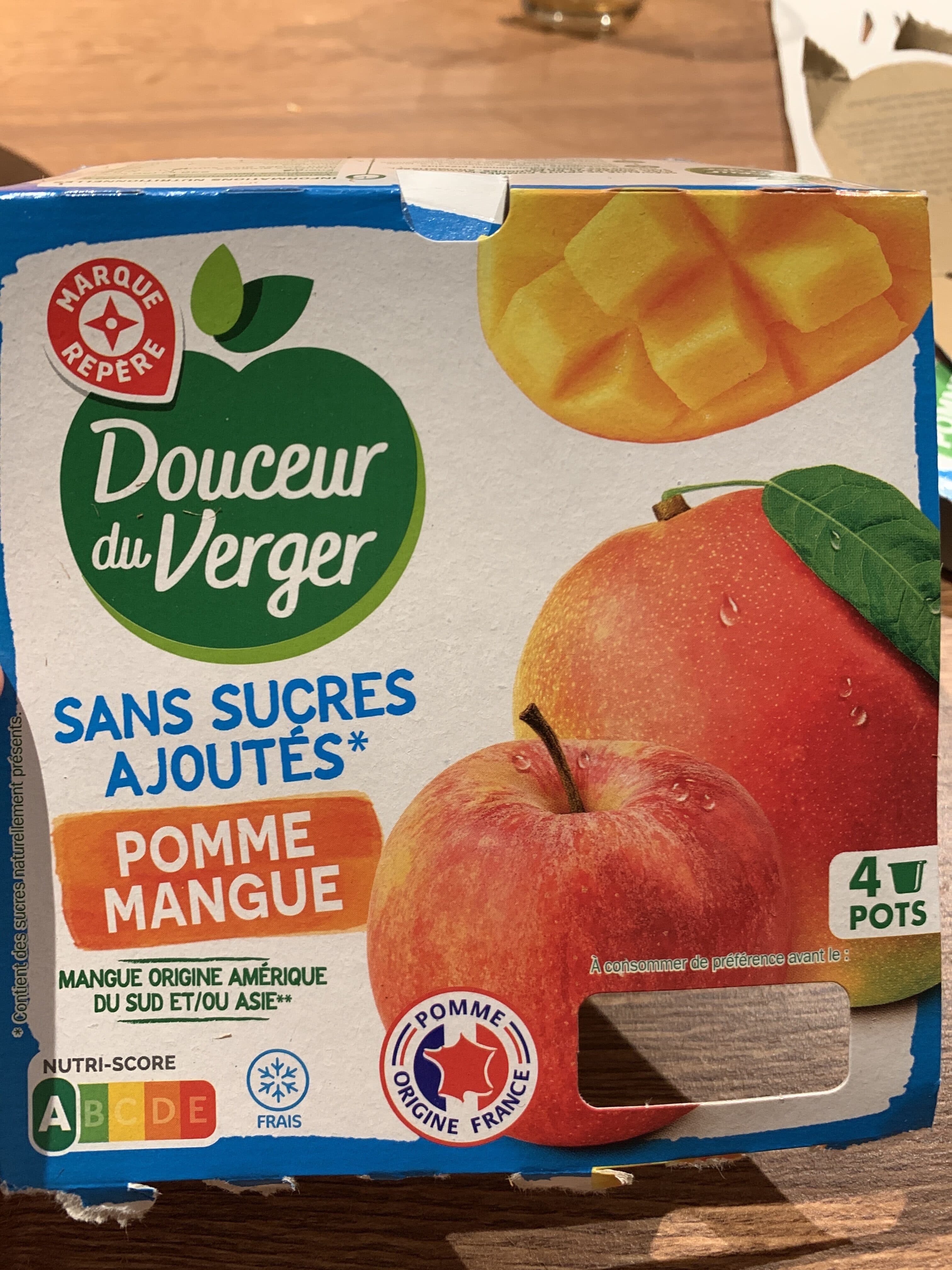 Marque Repère Compote pomme mangue packshot