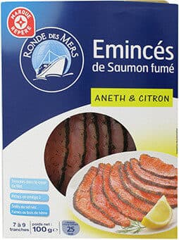Marque Repère Emincés de saumon fumé aneth et citron packshot