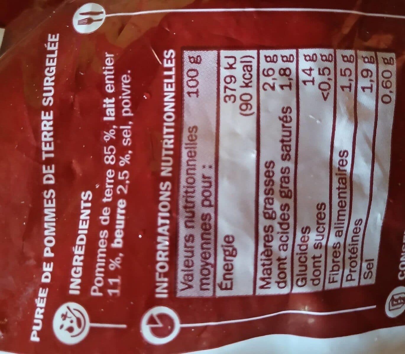 Marque Repère Purée Surgelée Pom'lisse, Pommes De Terre packshot