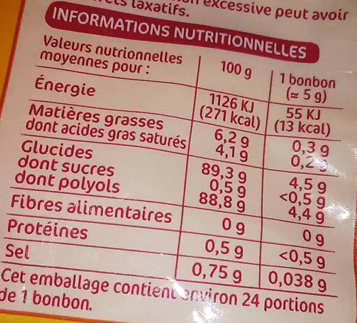 Marque Repère Bonbons durs sans sucres goût caramel packshot