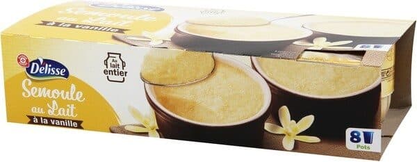 Délisse Semoule au lait saveur vanille packshot