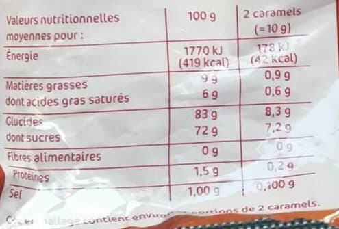 Marque Repère Caramels durs à la crème fraîche de Normandie packshot