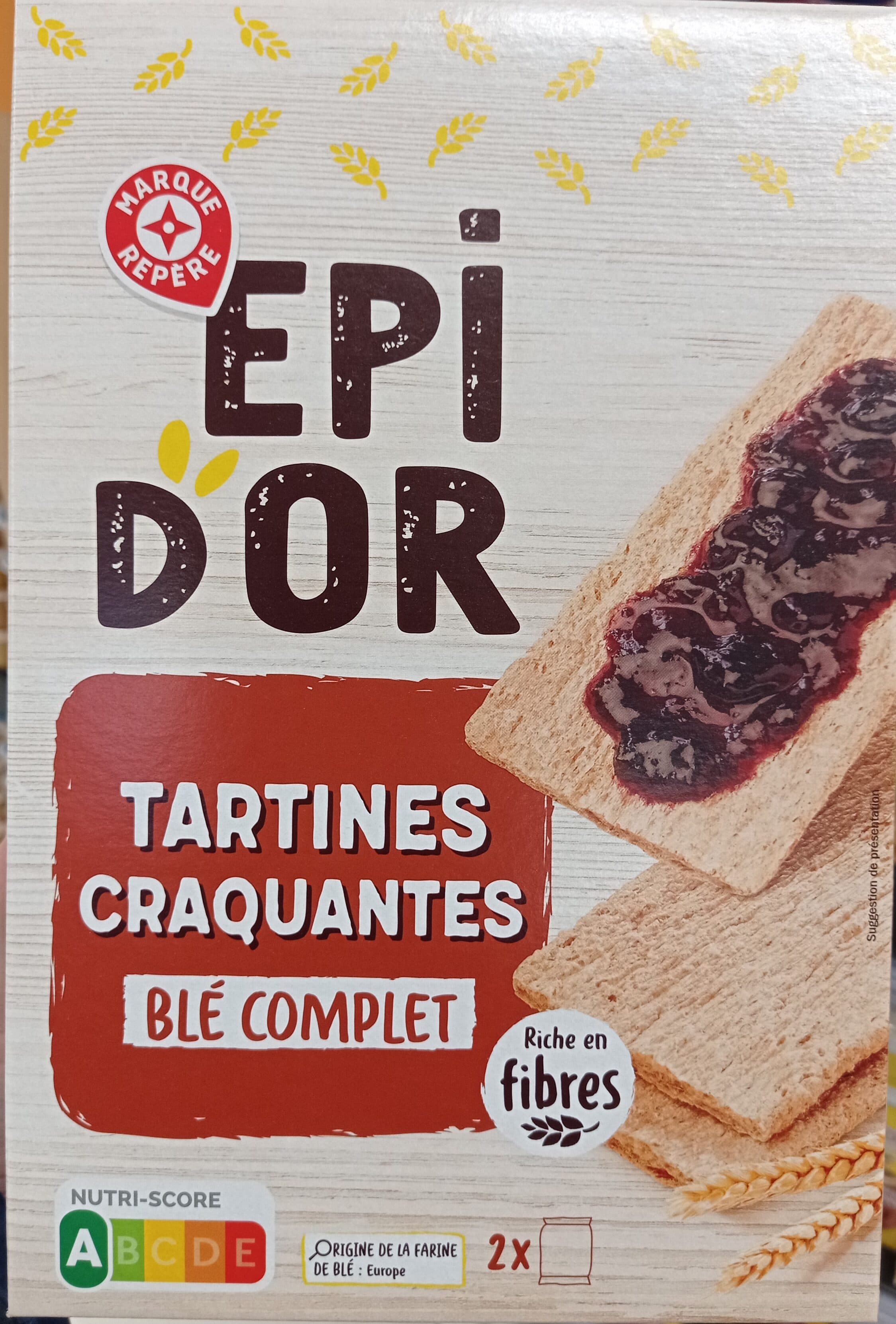 EPI D'OR Les craquantes blé complet packshot