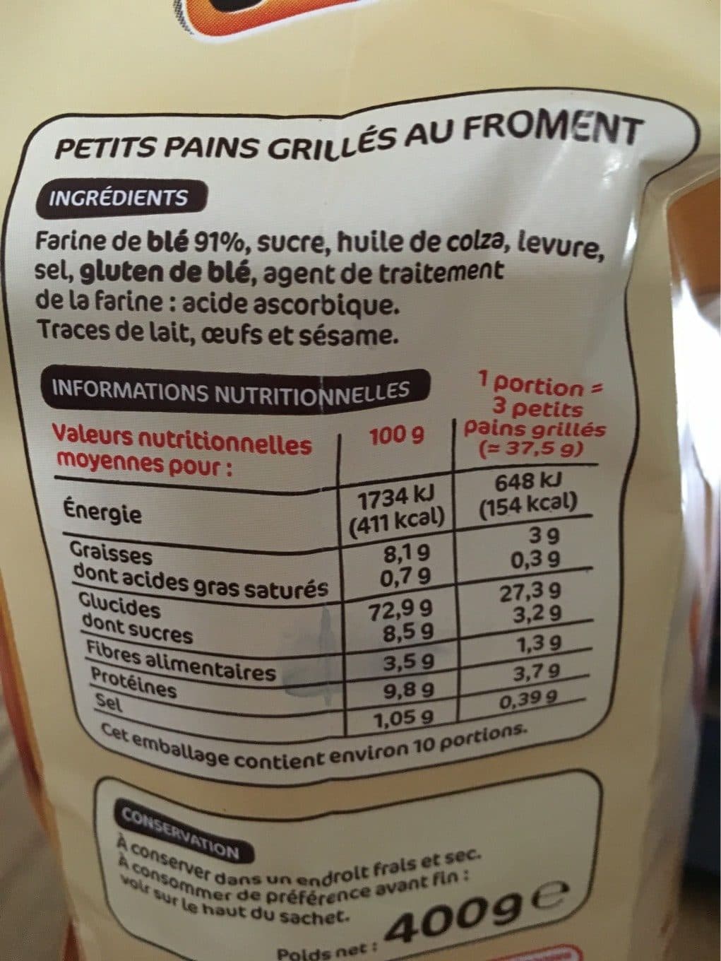 Marque Repère Petits pains grillés packshot