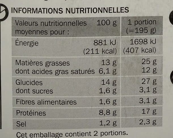 Marque Repère Galettes au blé noir lardons et chèvre x 2 packshot