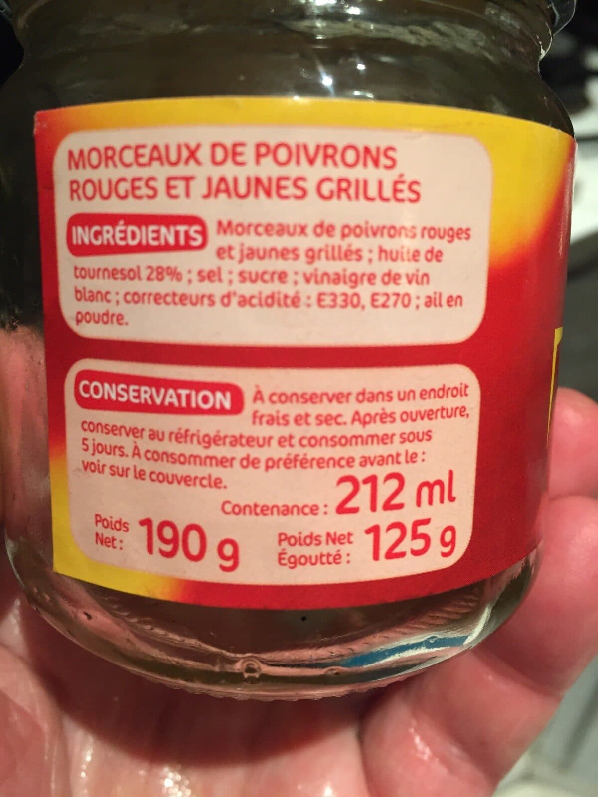 Marque Repère Poivrons rouges et jaunes grillés packshot
