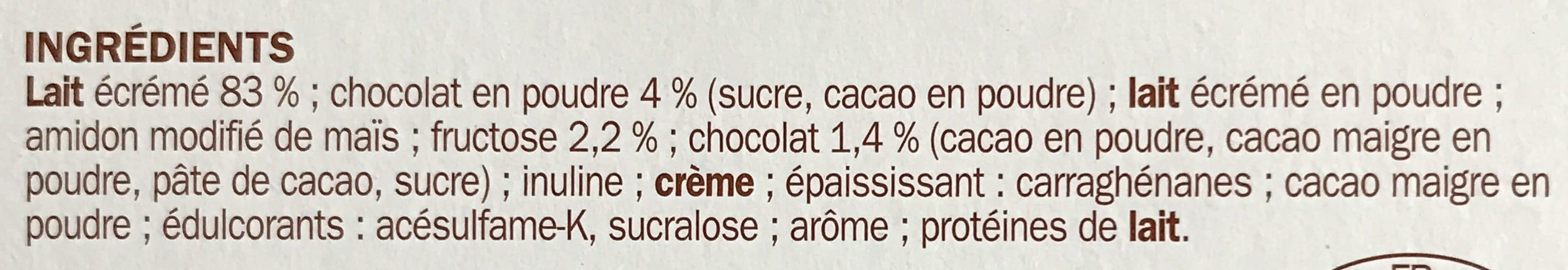 Délisse Spécialité édulcorée saveur chocolat déli'light packshot