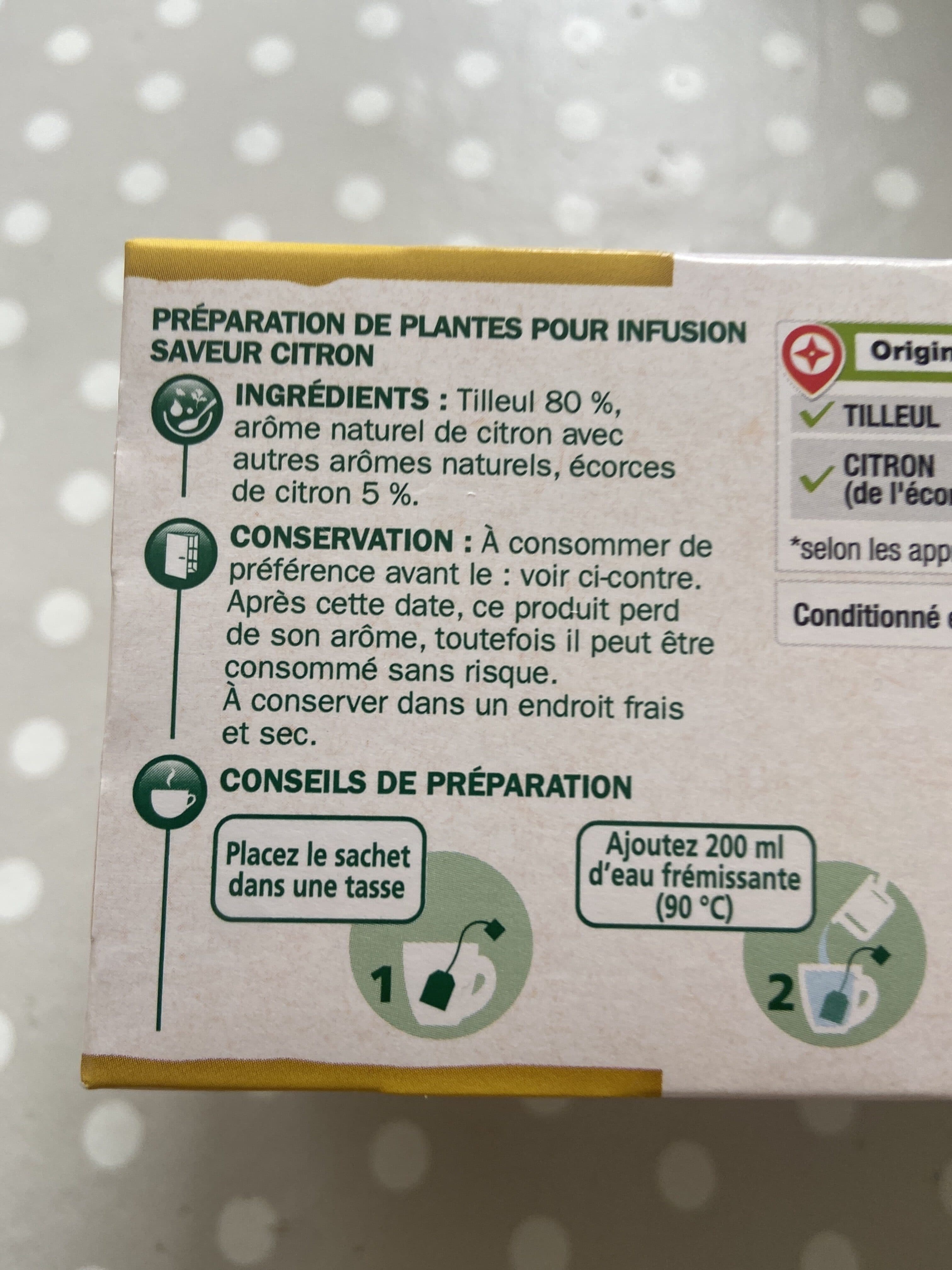 Marque Repère Infusion tilleul citron packshot