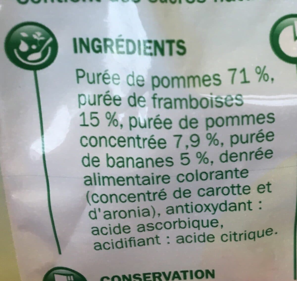 Douceur du verger Compote Pomme Framboise packshot