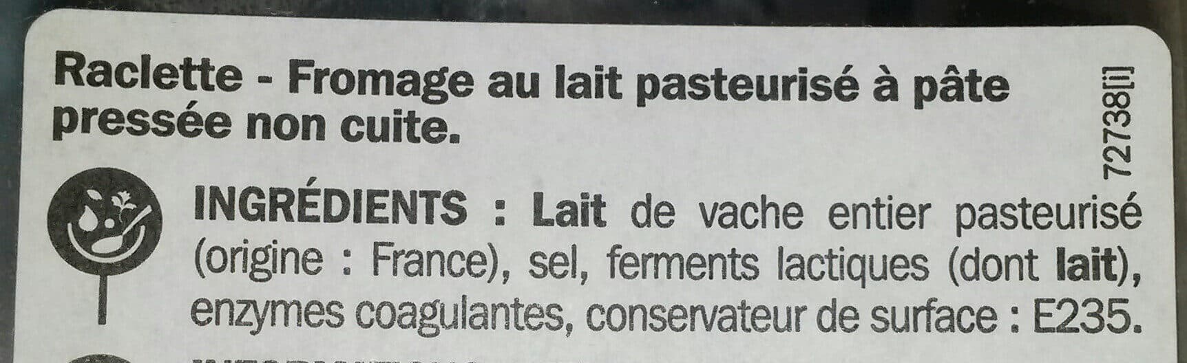 Marque Repère Raclette au lait entier 29%mg packshot