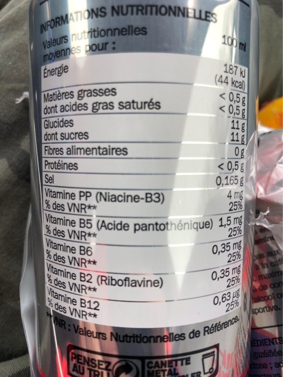 Marque Repère Boisson gazeuse énergisante packshot