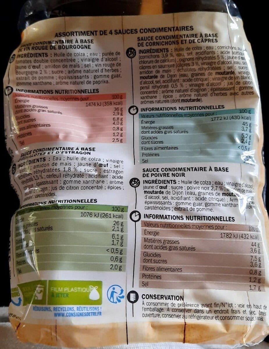 Marque Repère Sauces gourmandes pour viandes 90 ml x 4 packshot