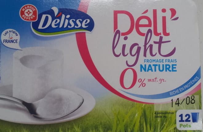 Délisse Fromage frais nature 0% packshot