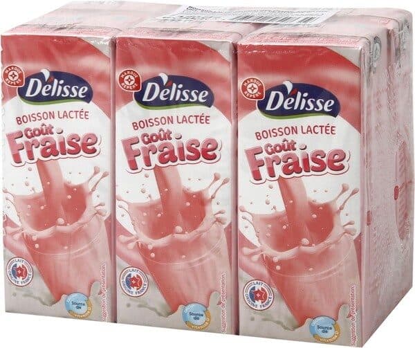 Délisse Boisson lactee Delisse Arome fraise packshot