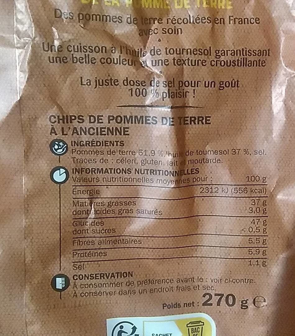 Marque Repère Chips à l'ancienne nature packshot