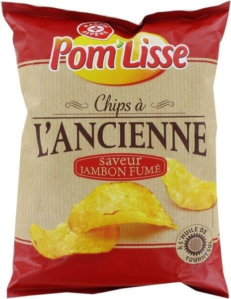 Marque Repère Chips à l'ancienne saveur jambon fumé packshot