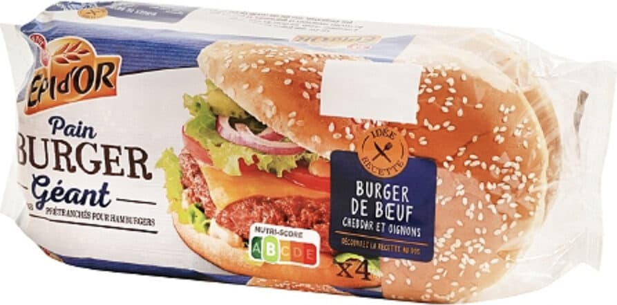 Marque Repère Pains natures pour hamburgers x 4 packshot