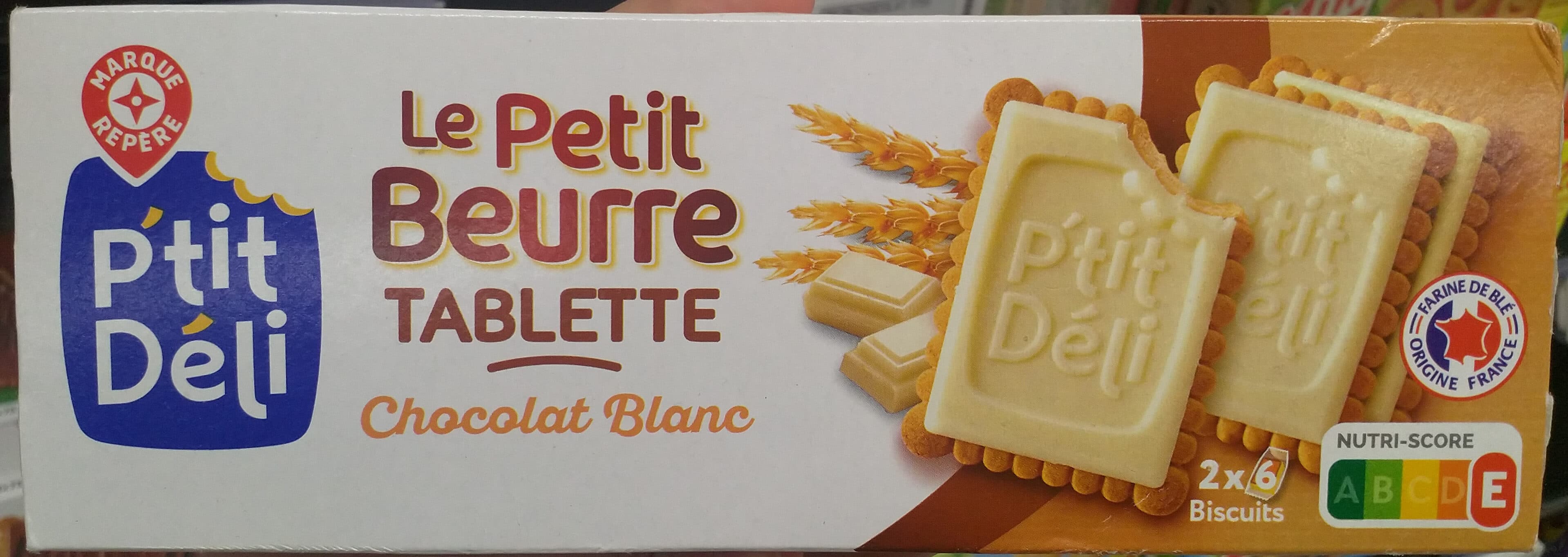 Marque Repère P'tit Beurre Tablette Chocolat Blanc packshot