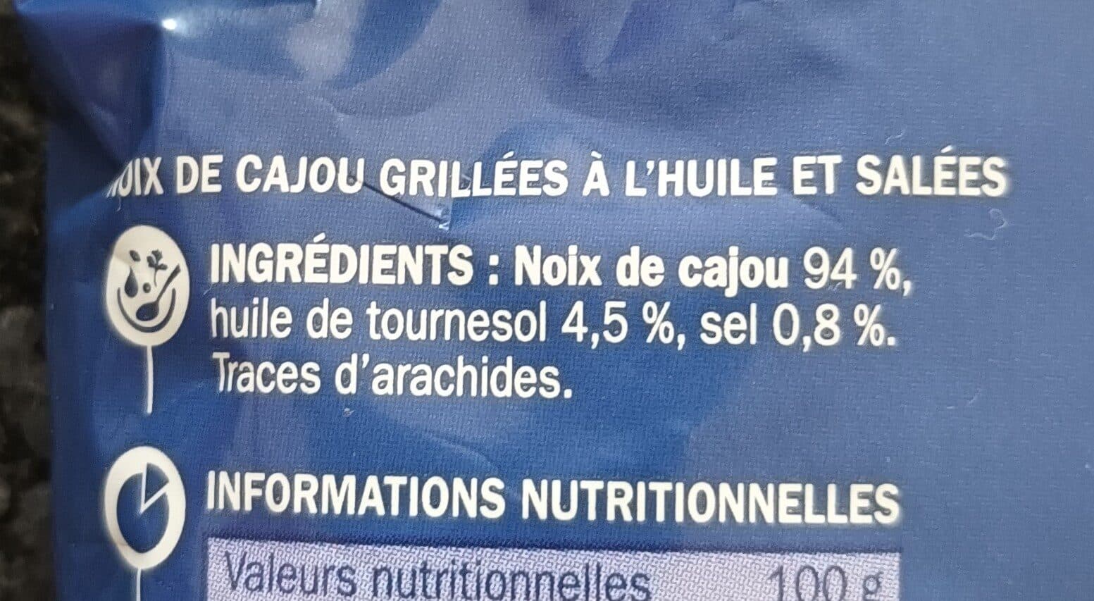 Marque Repère Noix de cajou grillées et salées packshot