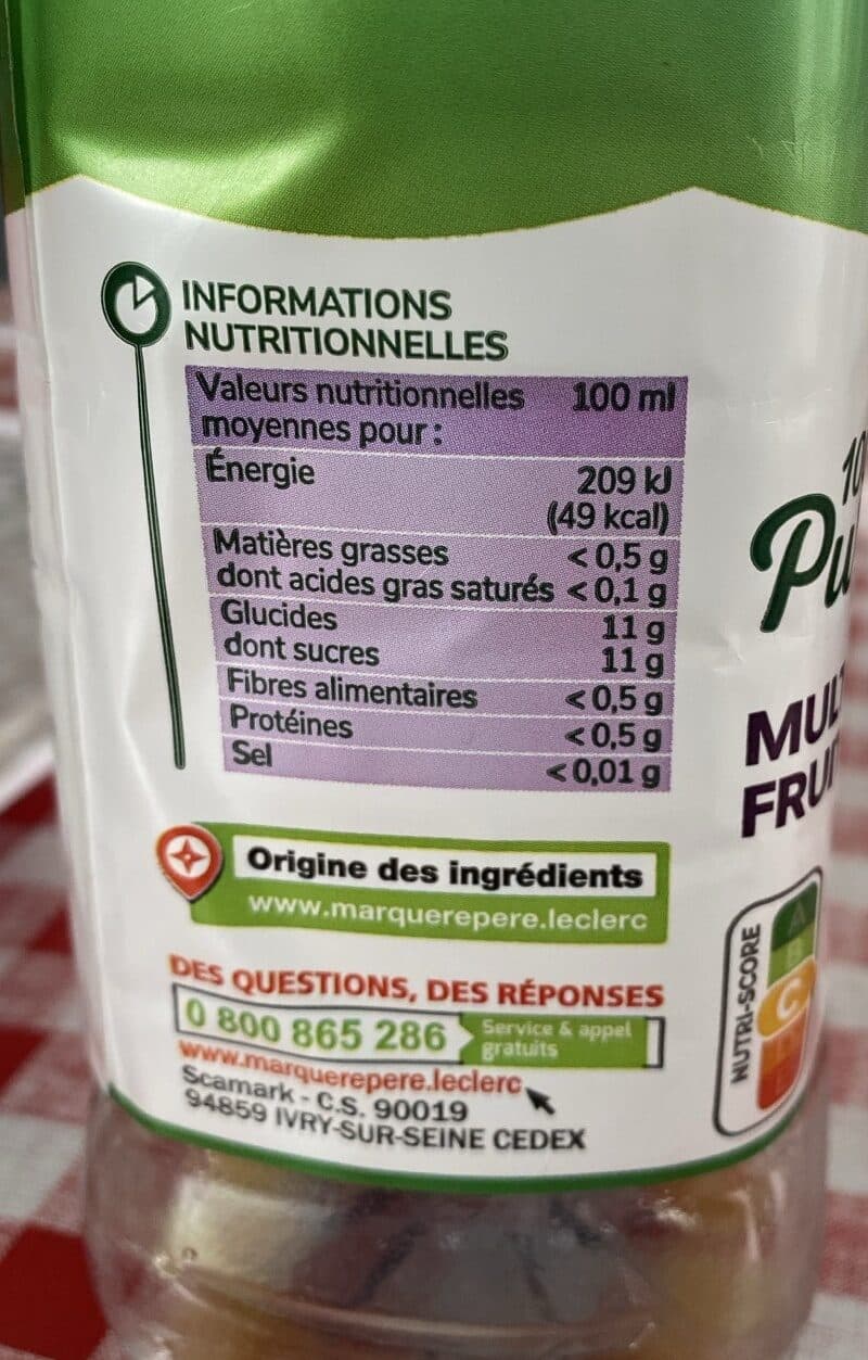 Marque Repère Pur jus multifruits pet packshot