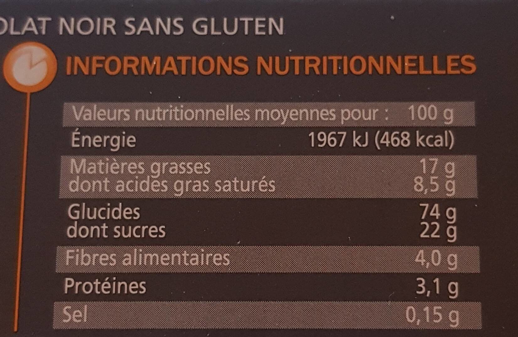 Chaque Jour Sans Gluten Biscuits sablés nappés au chocolat noir sans gluten packshot