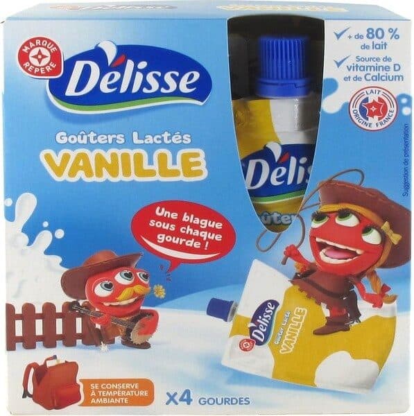 Délisse Goûters lactés Délisse Vanille gourde packshot