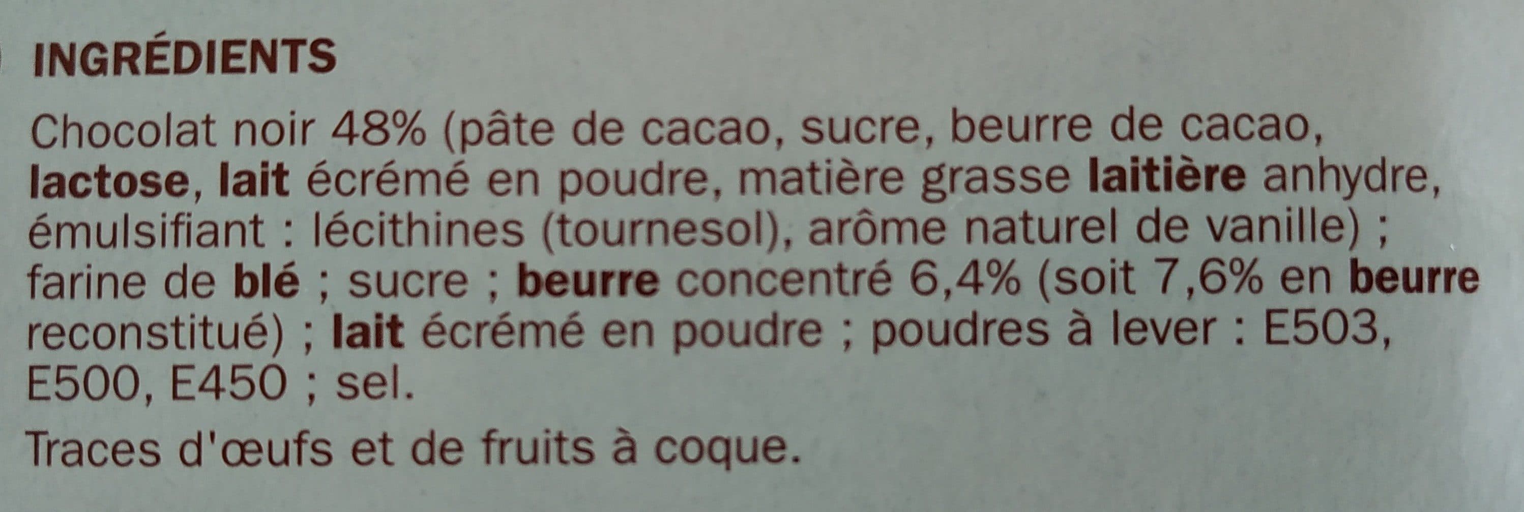 Marque Repère P'tit beurre tablette chocolat noir en sachets fraîcheur packshot