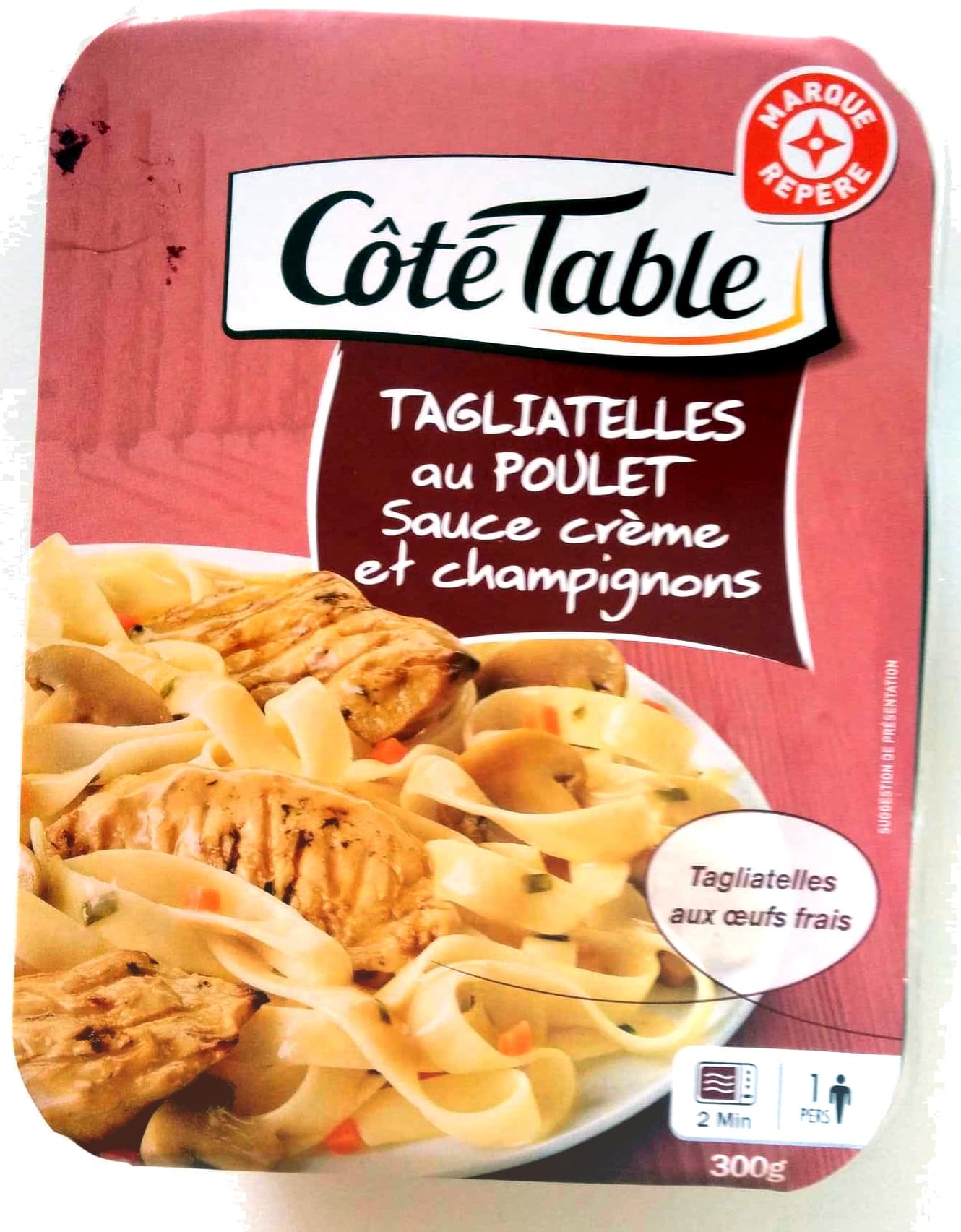 Marque Repère Tagliatelles au poulet sauce crème et champignons packshot