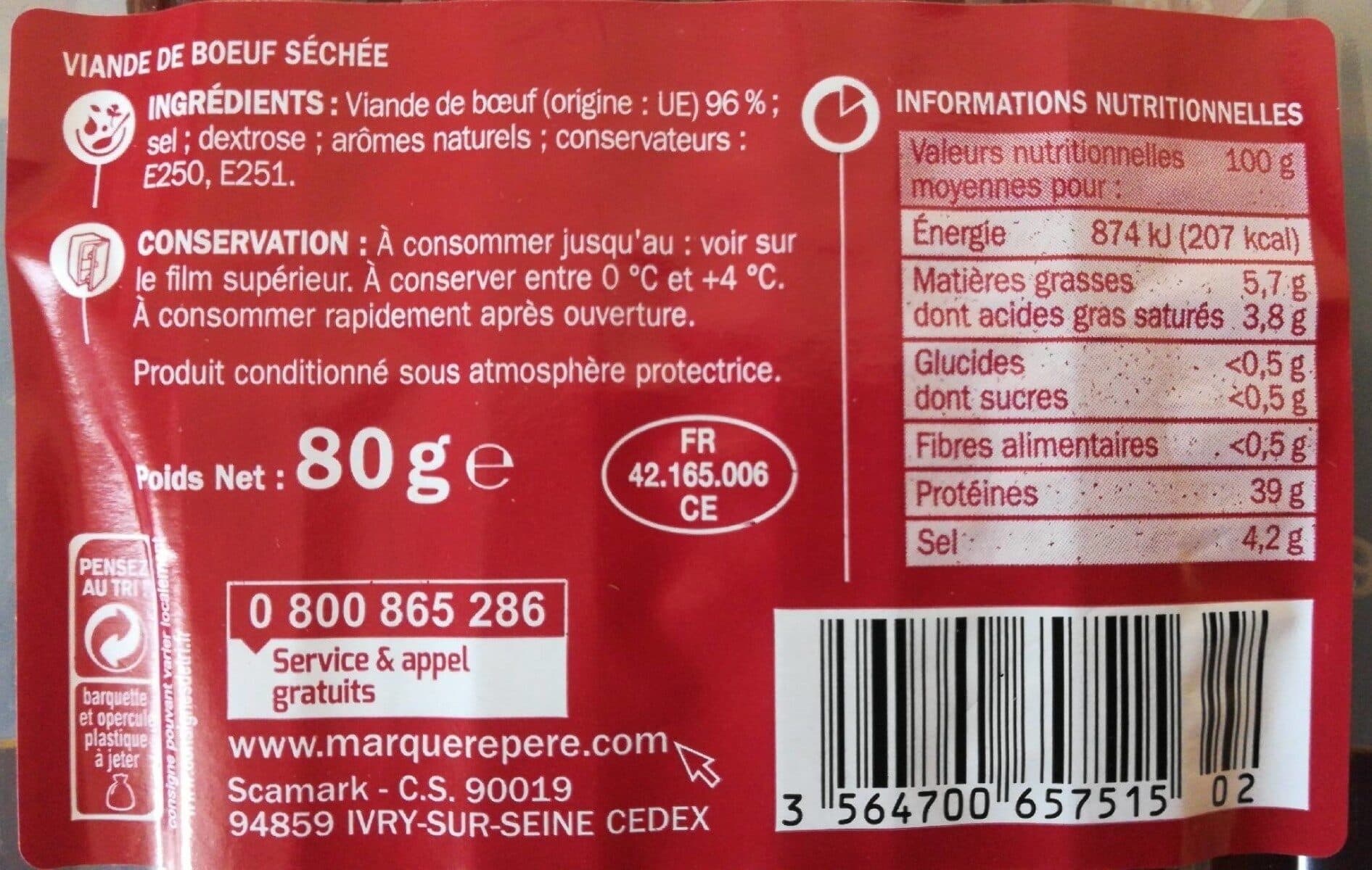Saint Azay Viande de bœuf séchée x 10 tranches packshot