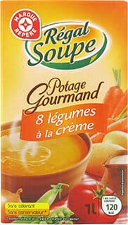 Marque Repère Potage gourmand Regal Soupe 8 legumes a la creme packshot