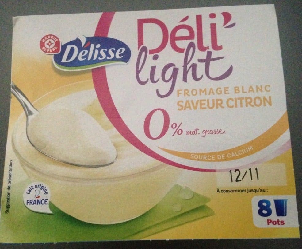 Délisse Fromage blanc saveur citron 0% packshot