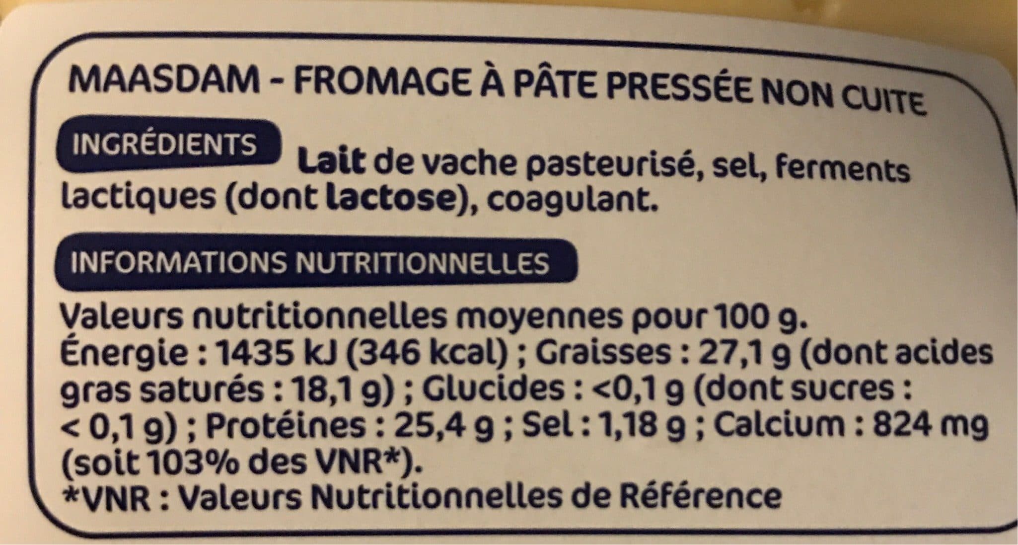 Marque Repère Maasdam tranchettes 27,1 % Mat. Gr. packshot